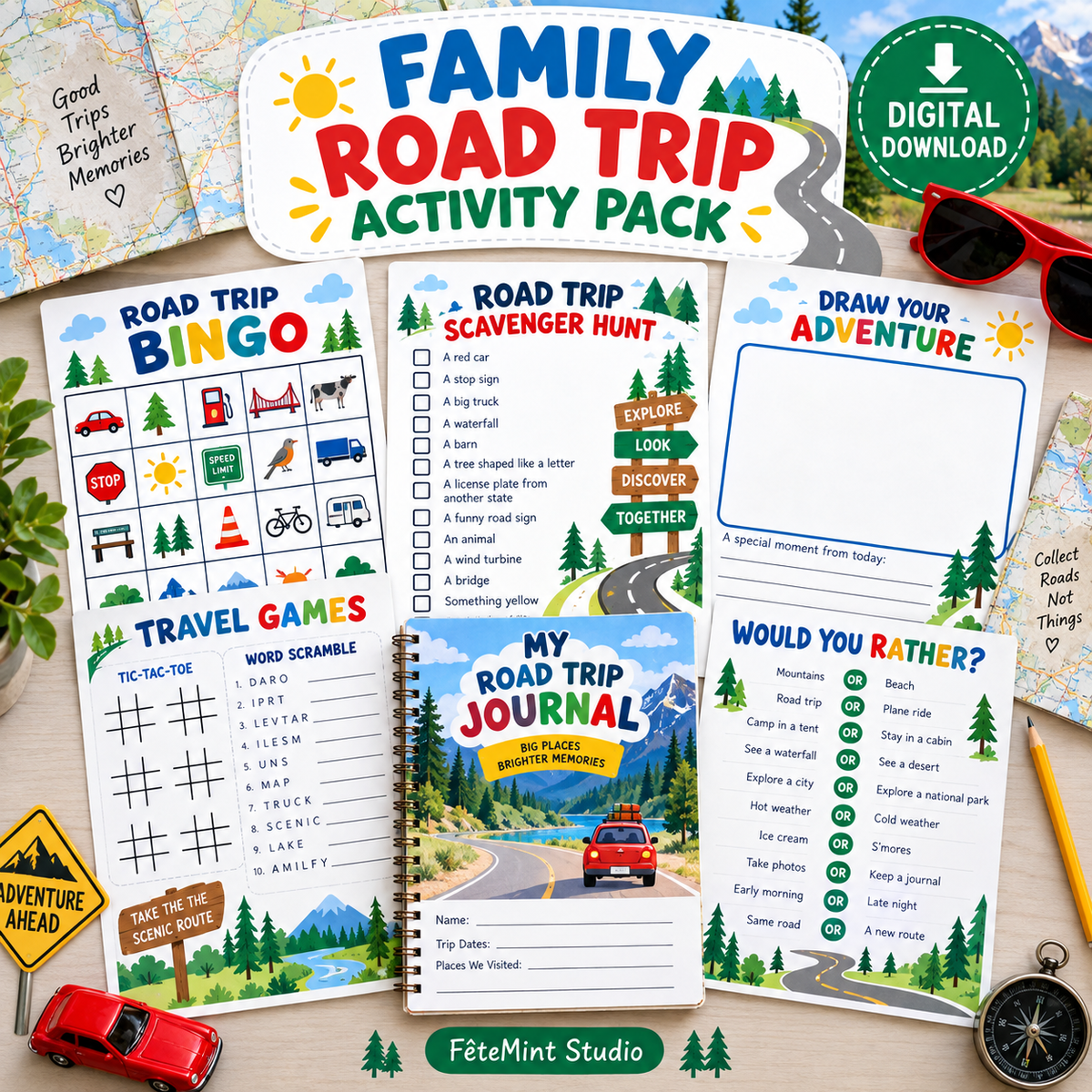 Family Road Trip Activity Pack
