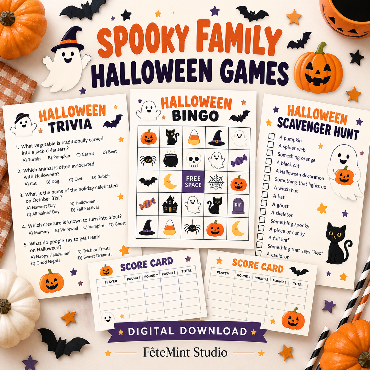Spooky Family Halloween Games