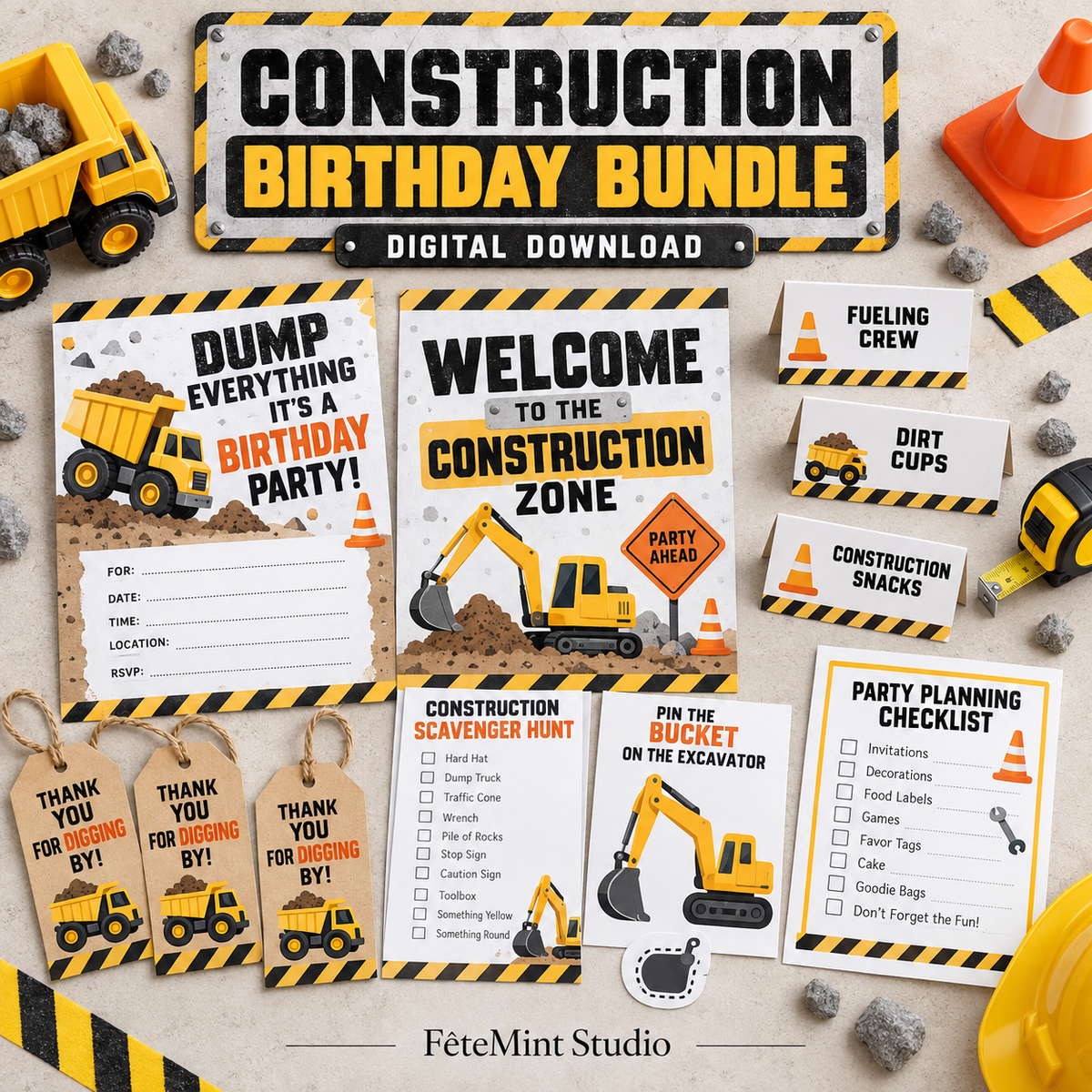 Construction Birthday Bundle