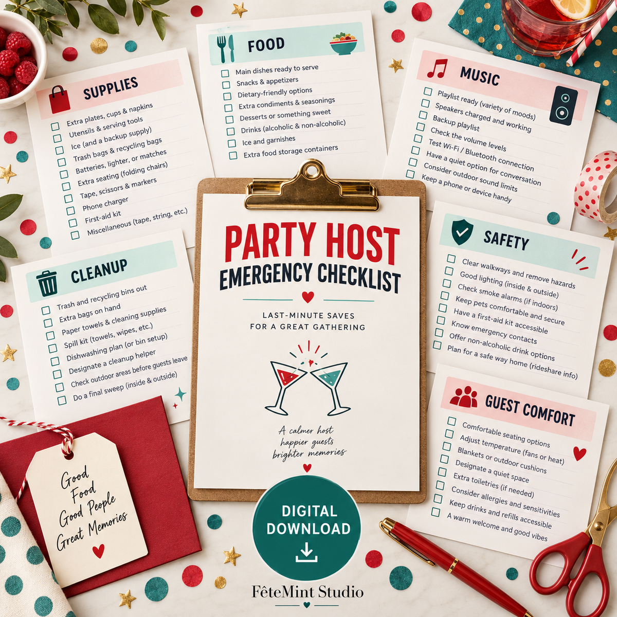 Party Host Emergency Checklist
