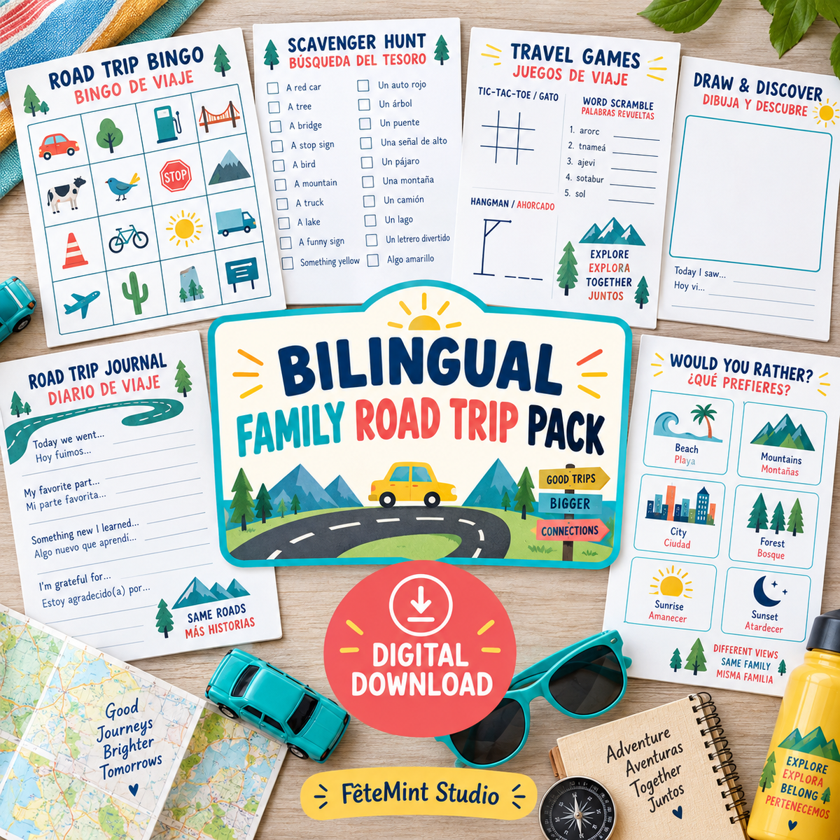 Bilingual Family Road Trip Pack