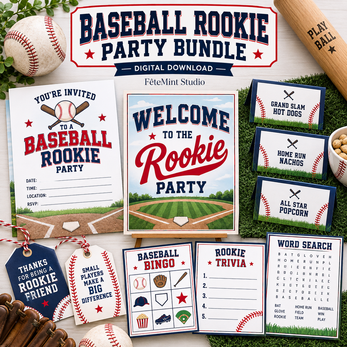 Baseball Rookie Party Bundle